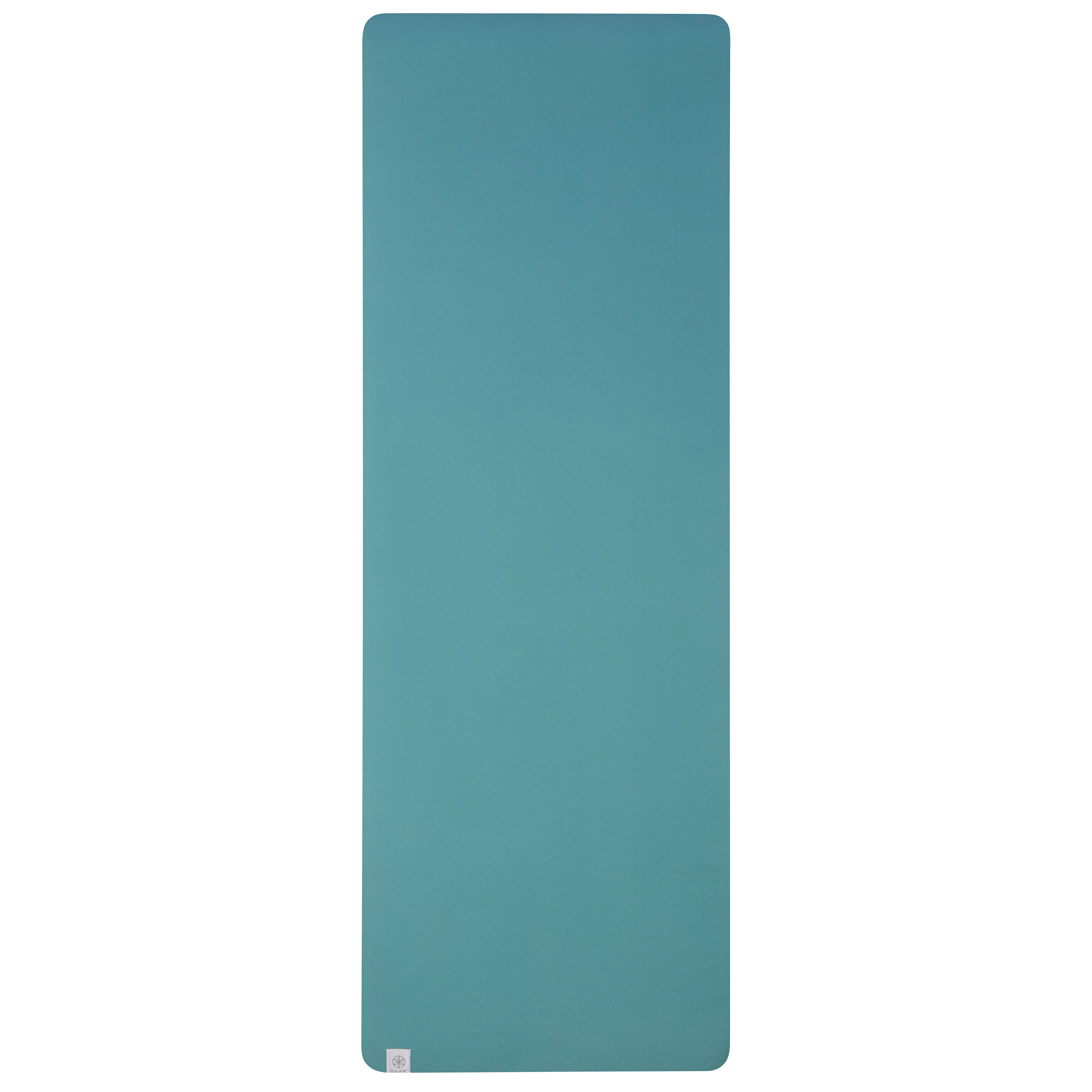 Gaiam Performance Yoga Mat (6mm) Seafoam/Dusty Pink flat